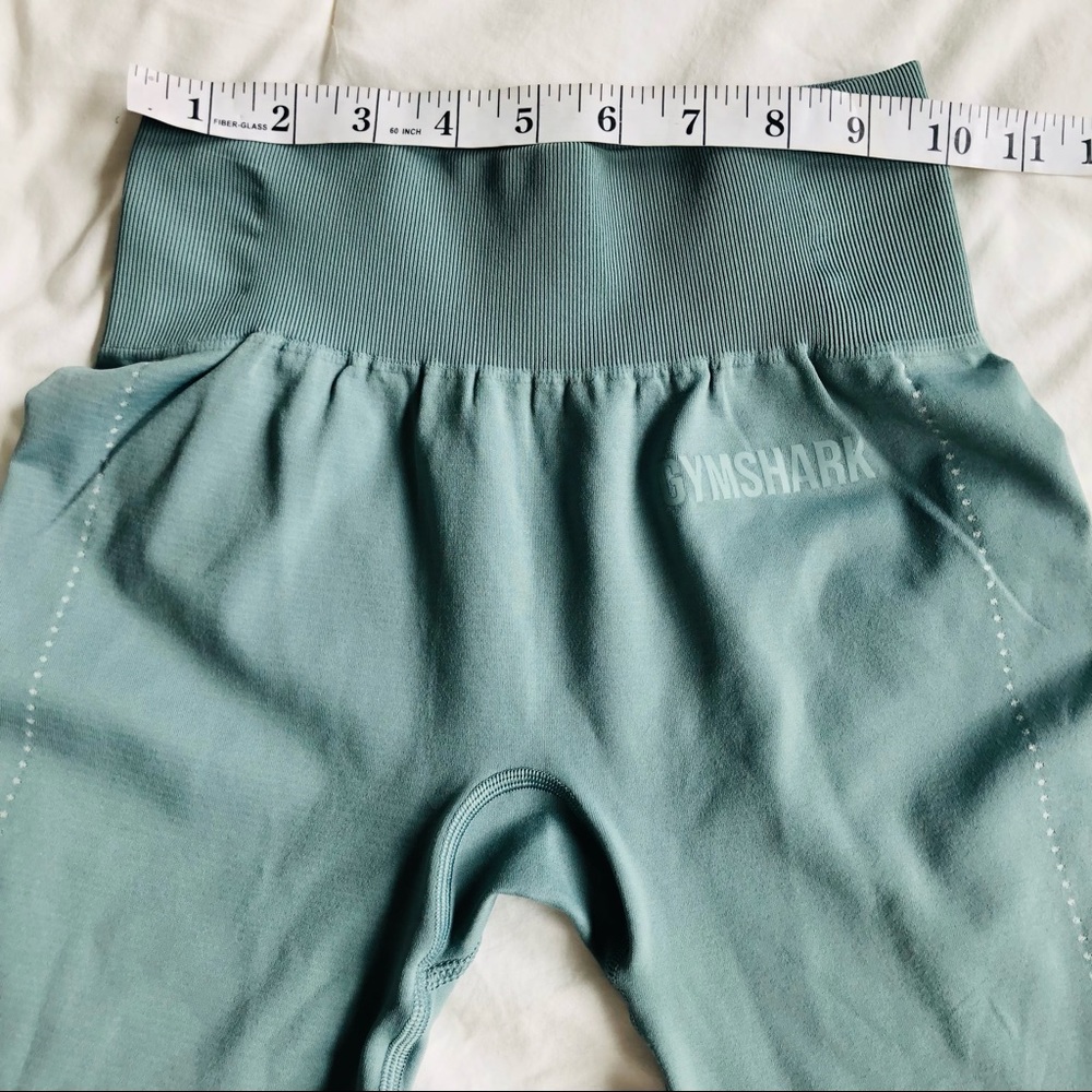 GYMSHARK lightweight seamless leggings turquoise sz S - Picture 5 of 11